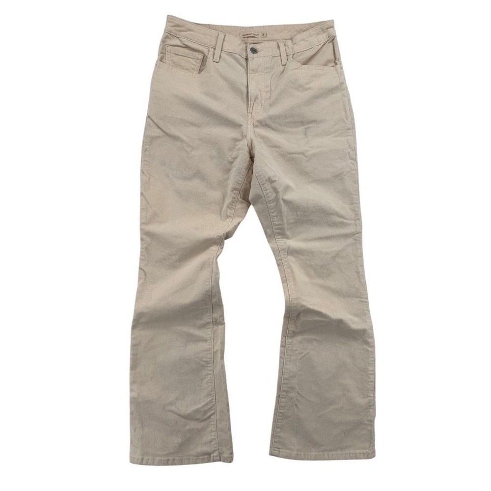 Levis 725 High Rise Bootcut Women 31 Cream Good Corduroy WaterLess Pants